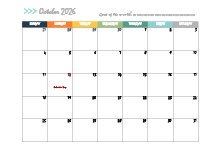 October 2026 Planner Template