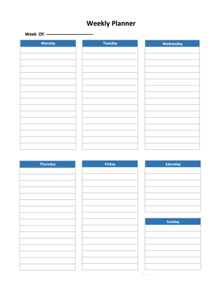 Onenote Weekly Planner Template