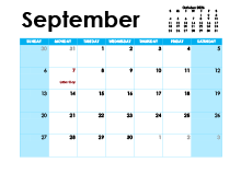 September 2026 Calendar with Holidays
