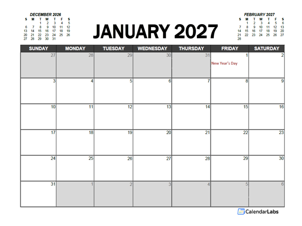 2027 Calendar Planner France Excel