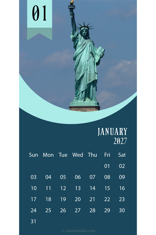 2027 Desk Calendar For Teachers