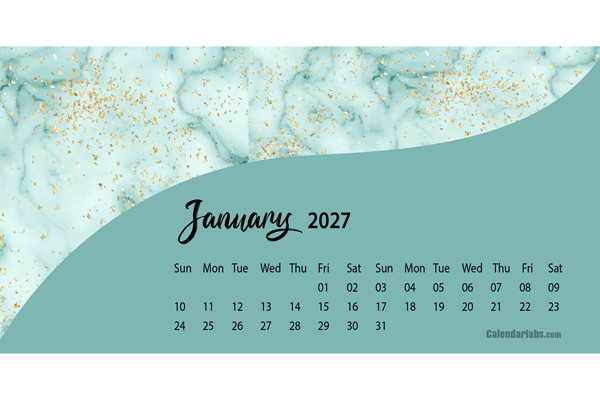 2027 Desk Calendar Printable
