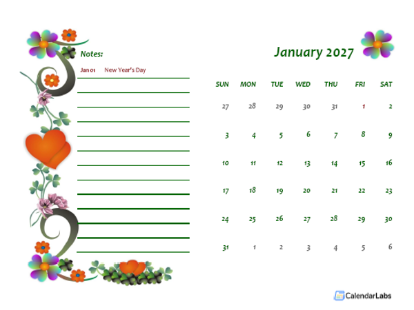 2027 Hong Kong Calendar Free Printable Template