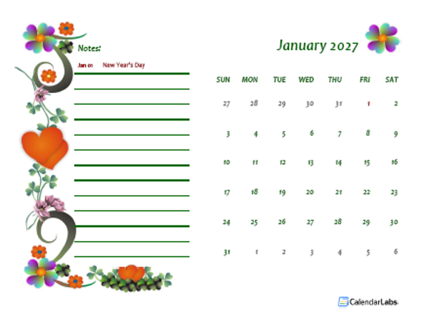 2027 Philippines Calendar Free Printable Template