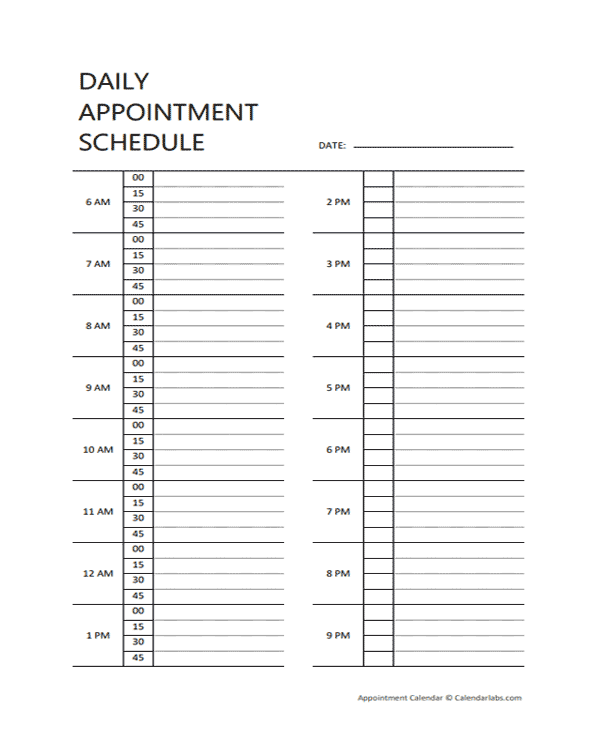 Printable 2027 Appointment Calendar