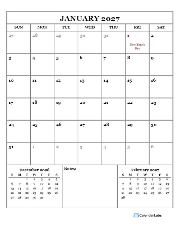 2027 Printable Calendar with Philippines Holidays