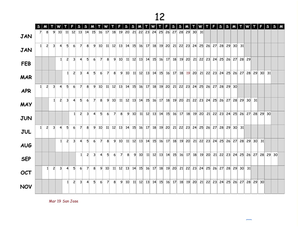 2027 Yearly Project Timeline Calendar Spain