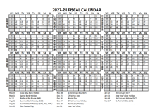 2027 Fiscal Calendar Template Starts At April