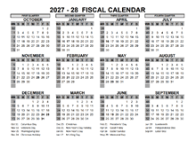 2027 US Fiscal Year Template