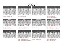 2027 Accounting Calendar 5-4-4