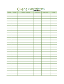 2027 Appointment Calendar Template