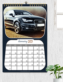 2027 Classic Car Monthly Wall Calendar