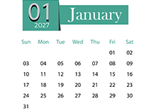 2027 Classic Desk Calendar At A Glance