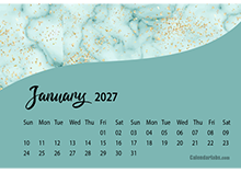2027 Desk Calendar Printable