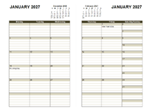 2027 Diary Planner Template