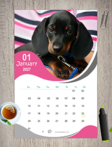2027 Dog Breed Monthly Wall Calendar