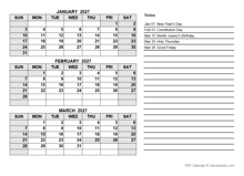 2027 France Quarterly Calendar with Holidays