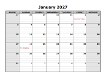 2027 Free Printable Apple Pages Calendar