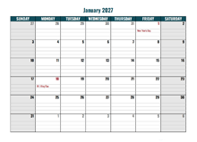 2027 Google Docs Daily Planner