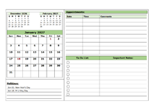 2027 Monthly Appointment Planner