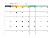 2027 Monthly Calendar Design