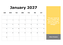 2027 Monthly Onenote Calendar With Quotes