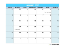 2027 Monthly PDF Calendar To Print