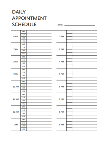 Printable 2027 Appointment Calendar