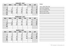 2027 Quarterly Calendar PDF