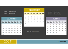 2027 Quarterly Powerpoint Calendar