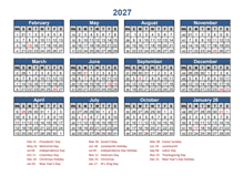 2027 Retail Accounting Calendar 4-4-5
