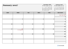 2027 South Africa Calendar For Vacation Tracking