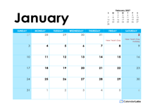 2027 Thailand Monthly Calendar Colorful Design
