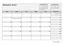 2027 UAE Calendar For Vacation Tracking