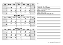 2027 UAE Quarterly Calendar with Holidays