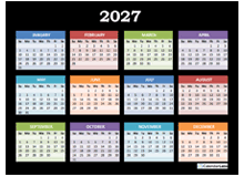 2027 Yearly Calendar For Powerpoint