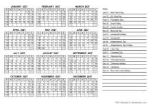 2027 Yearly Calendar PDF