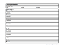 Business Meeting Minutes Templates
