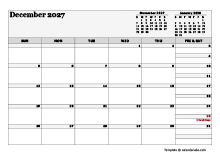 December 2027 Planner Template