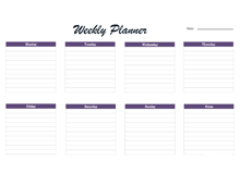 Free Weekly Onenote Planner