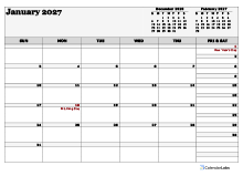 January 2027 Planner Template
