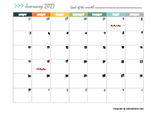 January 2027 Planner Template