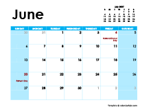 June 2027 Calendar with Holidays