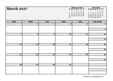 March 2027 Planner Template