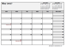 May 2027 Planner Template