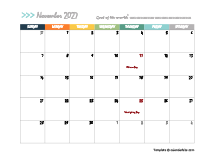 November 2027 Planner Template