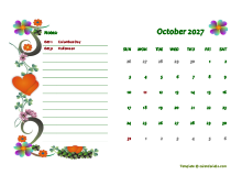 October 2027 Calendar Dates