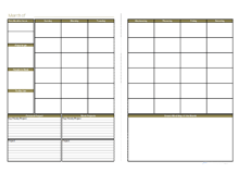 Printable Monthly Planner Template A3