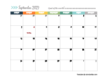 September 2027 Planner Template