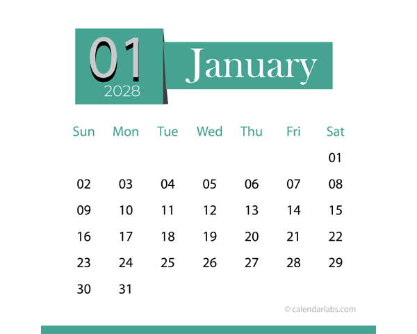 2028 Classic Desk Calendar At A Glance